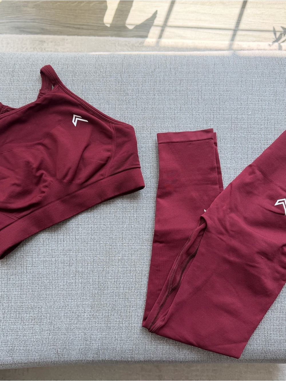 Oner Active Burgundy Effortless Leggings & Sports Bra Set
